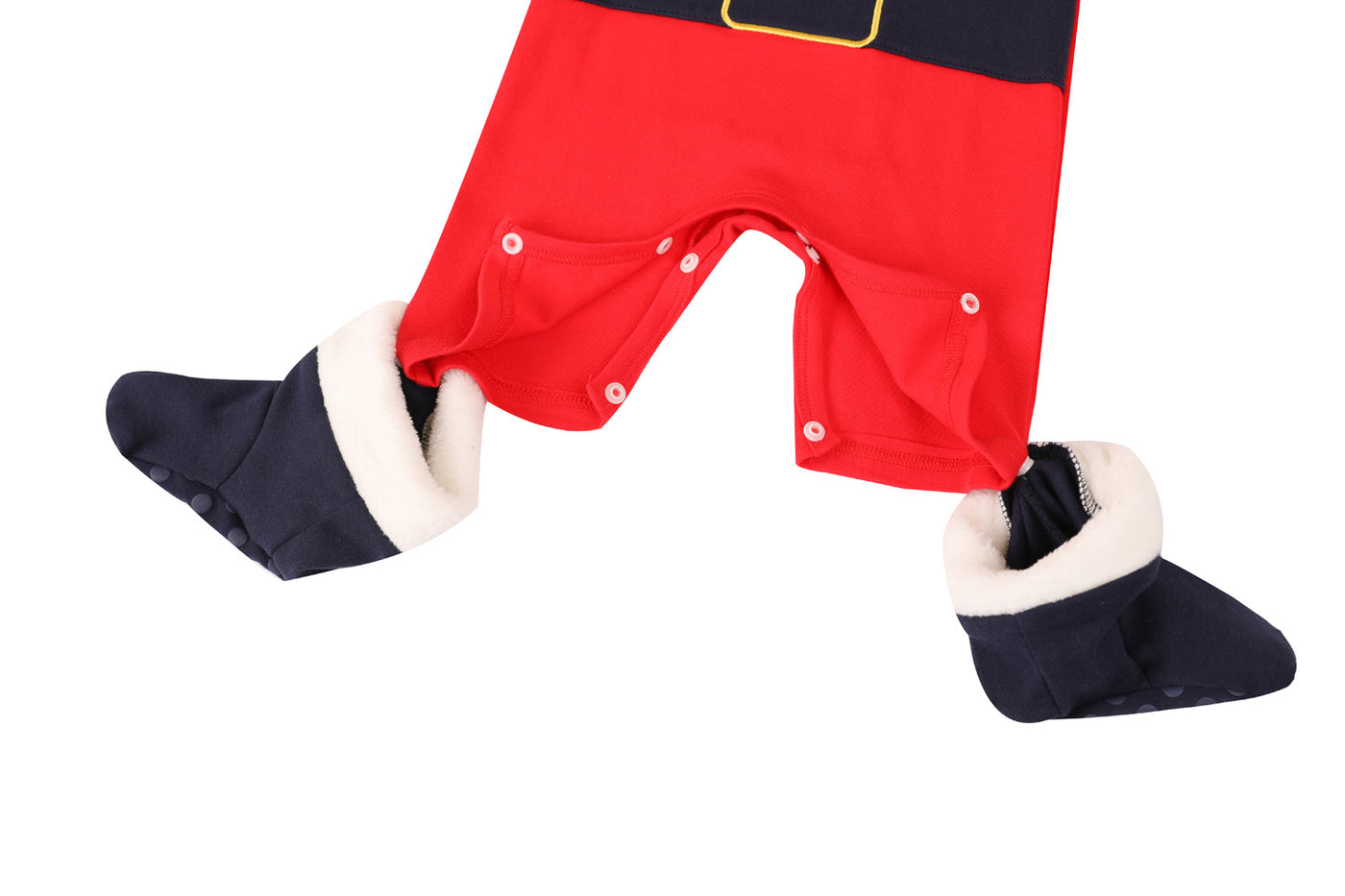 Baby Christmas Outfit Santa Long Sleeve All In One Jumpsuit w Hat n Boots - Little Kooma