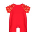 Baby Boy Red Cheongsam Romper My First Chinese New Year & Leave Ang Bao Here - Little Kooma