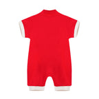 Baby Red Cheongsam Romper Gong Xi Fa Cai CNY Spring Couplets Pocket - Little Kooma