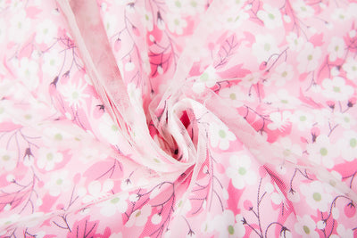 Baby Kids Girl Voile Cover Pink Cheongsam Dress w White Flowers - Little Kooma