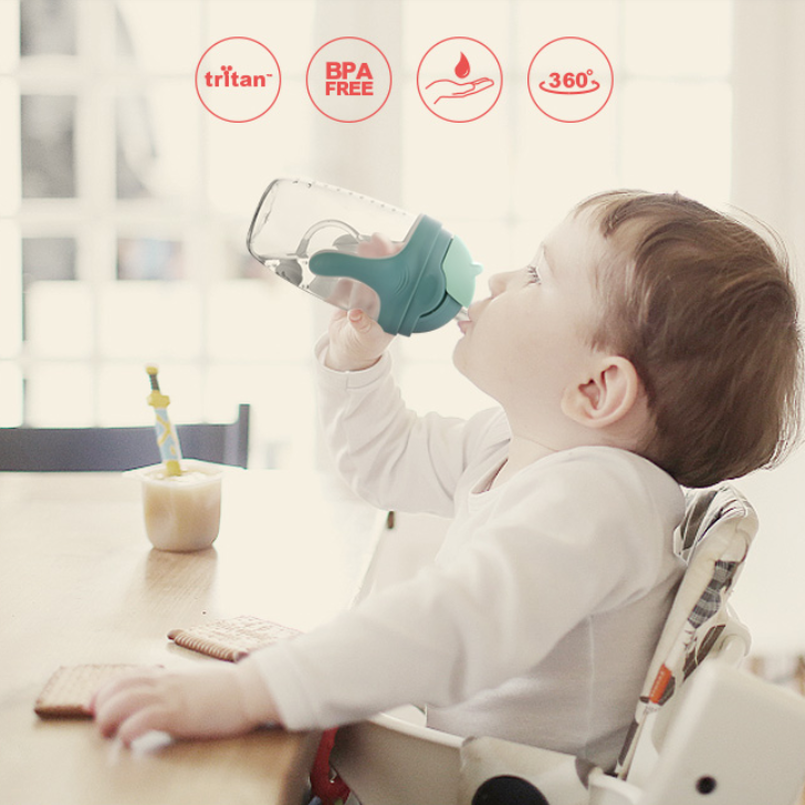 Babycare Baby Sippy Cups Training Cup Water Drinking Bottle Straw Cup 210ml 300ml - Little Kooma