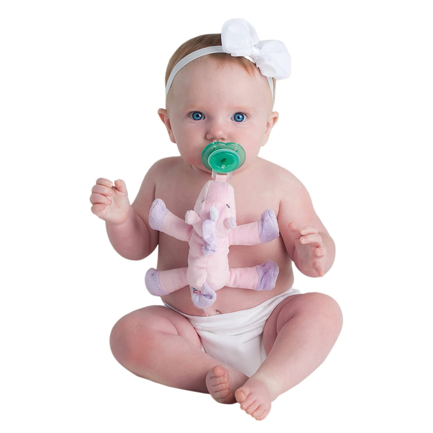 Nookums Paci-Plushies Shakies - Unicorn Pacifier Holder - Plush Toy Includes Detachable Pacifier - Little Kooma