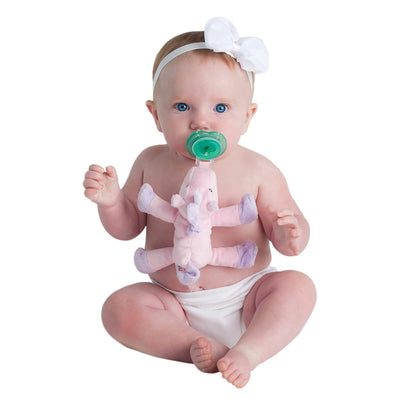 Nookums Paci-Plushies Shakies - Unicorn Pacifier Holder - Plush Toy Includes Detachable Pacifier - Little Kooma
