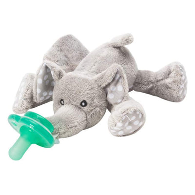 Nookums Paci-Plushies Buddies - Elephant Pacifier Holder - Plush Toy Includes Detachable Pacifier - Little Kooma