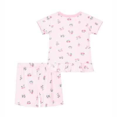 Baby Girl Ruffled Trim Floral Printed Top n Shorts Set - Little Kooma