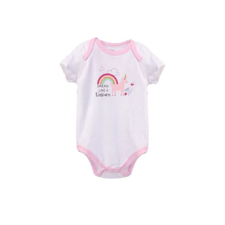 Luvable Friends Bodysuits Pink Unicorn - Little Kooma