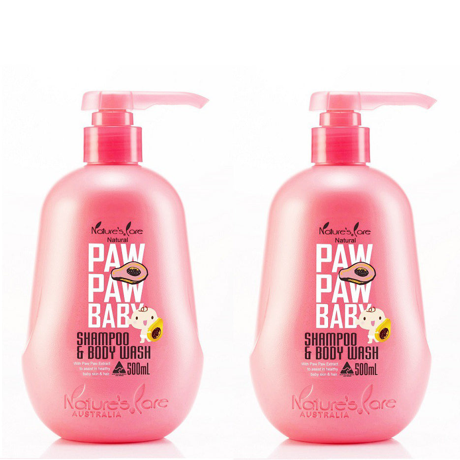 Paw Paw Baby Shampoo & Body Wash 500ml - Nature's Care - Little Kooma