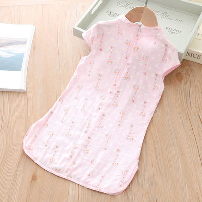 [KG18] Kids Girls Cheongsam Dress w Giraffe CNY Chinese New Year Outfit - Little Kooma