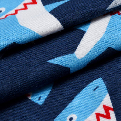 Baby Shark Prints Front Pocket All In One Jumpsuit - Little Kooma