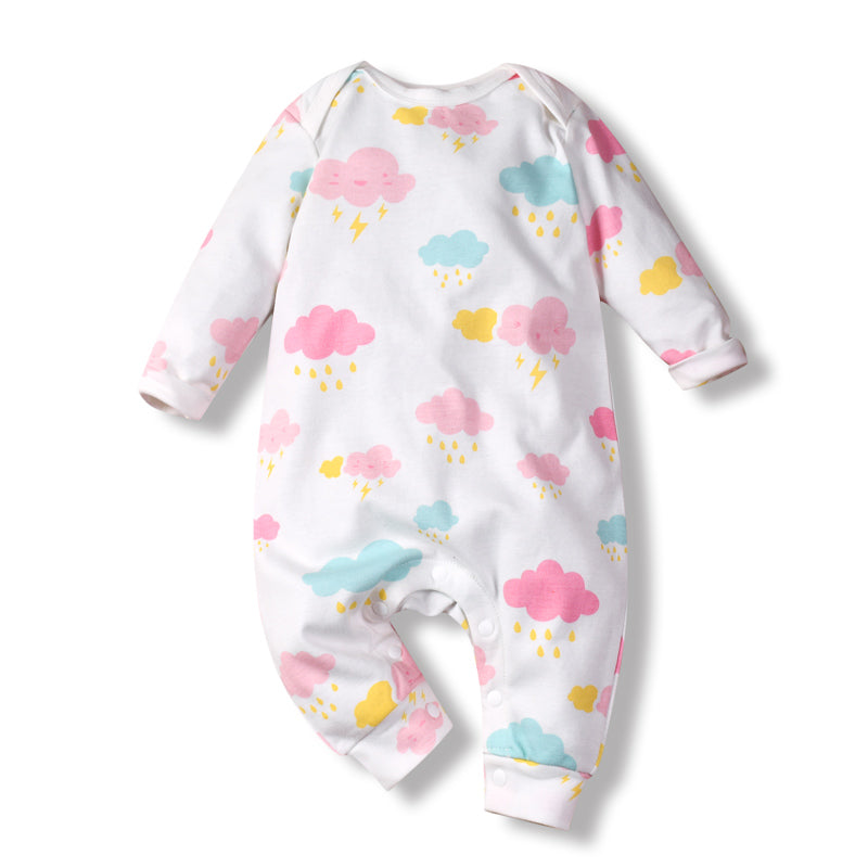 Baby Girl Colorful Clouds All In One Jumpsuit - Little Kooma