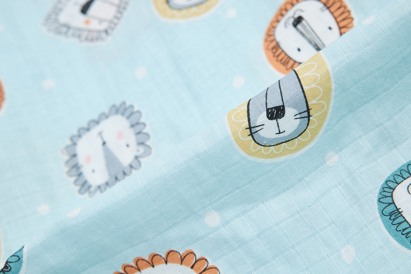 Baby Wearable Muslin Blanket Long Sleeve Sleeping Bag 3-Way Zipper Blue - Little Kooma