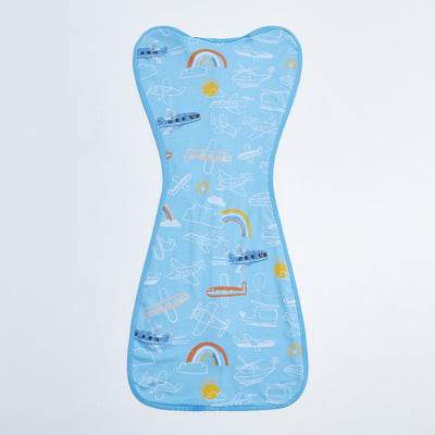 Baby Transitional Swaddle Sack w Arms Up 2-Way Zipper Aeroplane - Little Kooma