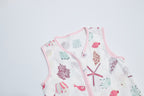 Baby Wearable Muslin Blanket Sleeveless Sleeping Bag 3-Way Zipper Pink - Little Kooma