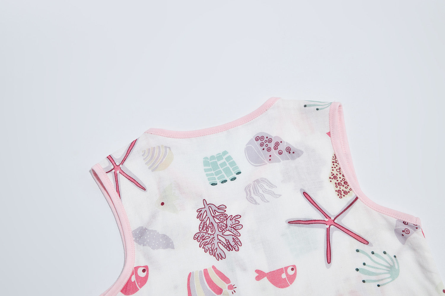 Baby Wearable Muslin Blanket Sleeveless Sleeping Bag 3-Way Zipper Pink - Little Kooma