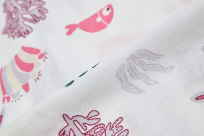 Baby Wearable Muslin Blanket Sleeveless Sleeping Bag 3-Way Zipper Pink - Little Kooma