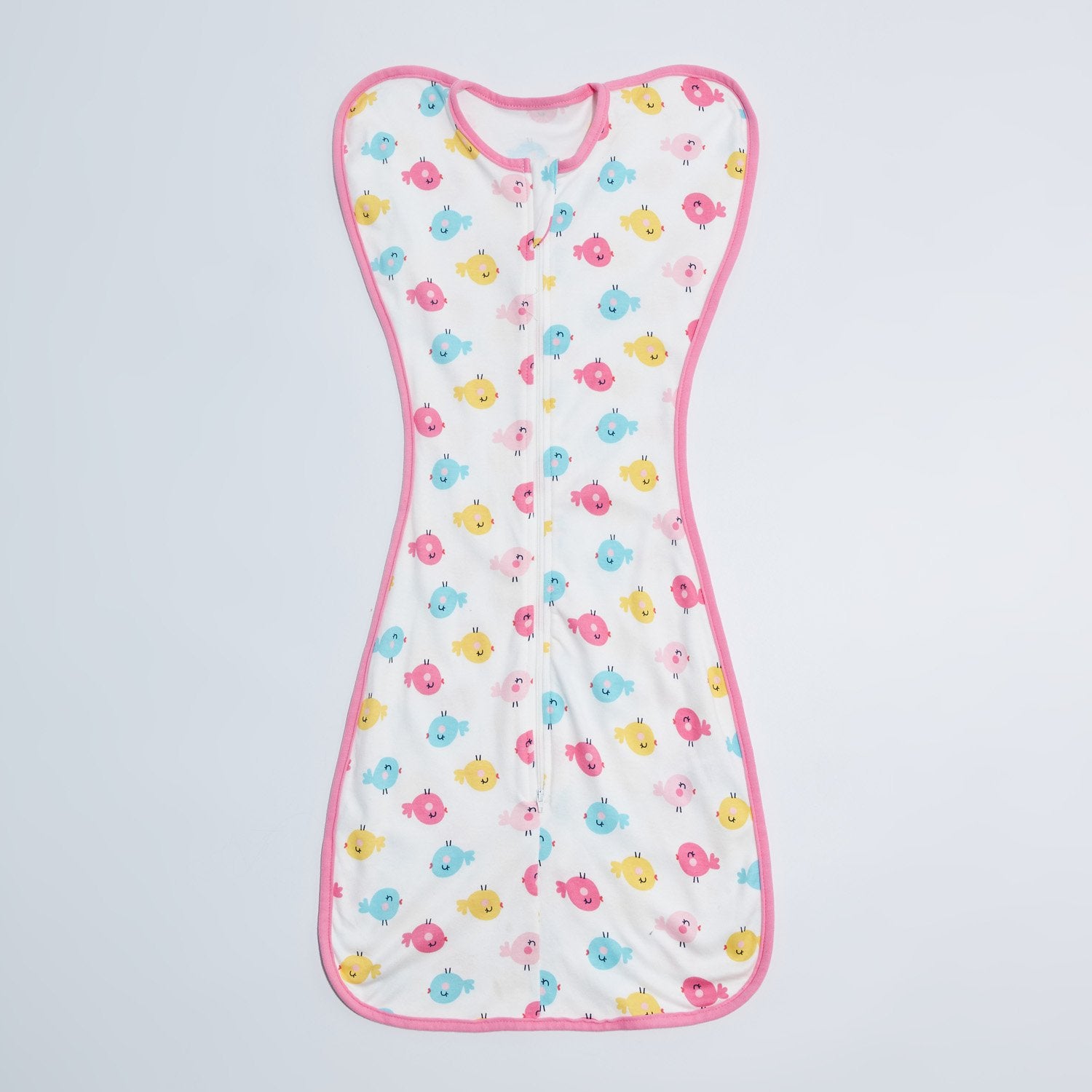 Baby Transitional Swaddle Sack w Arms Up 2-Way Zipper Birds - Little Kooma