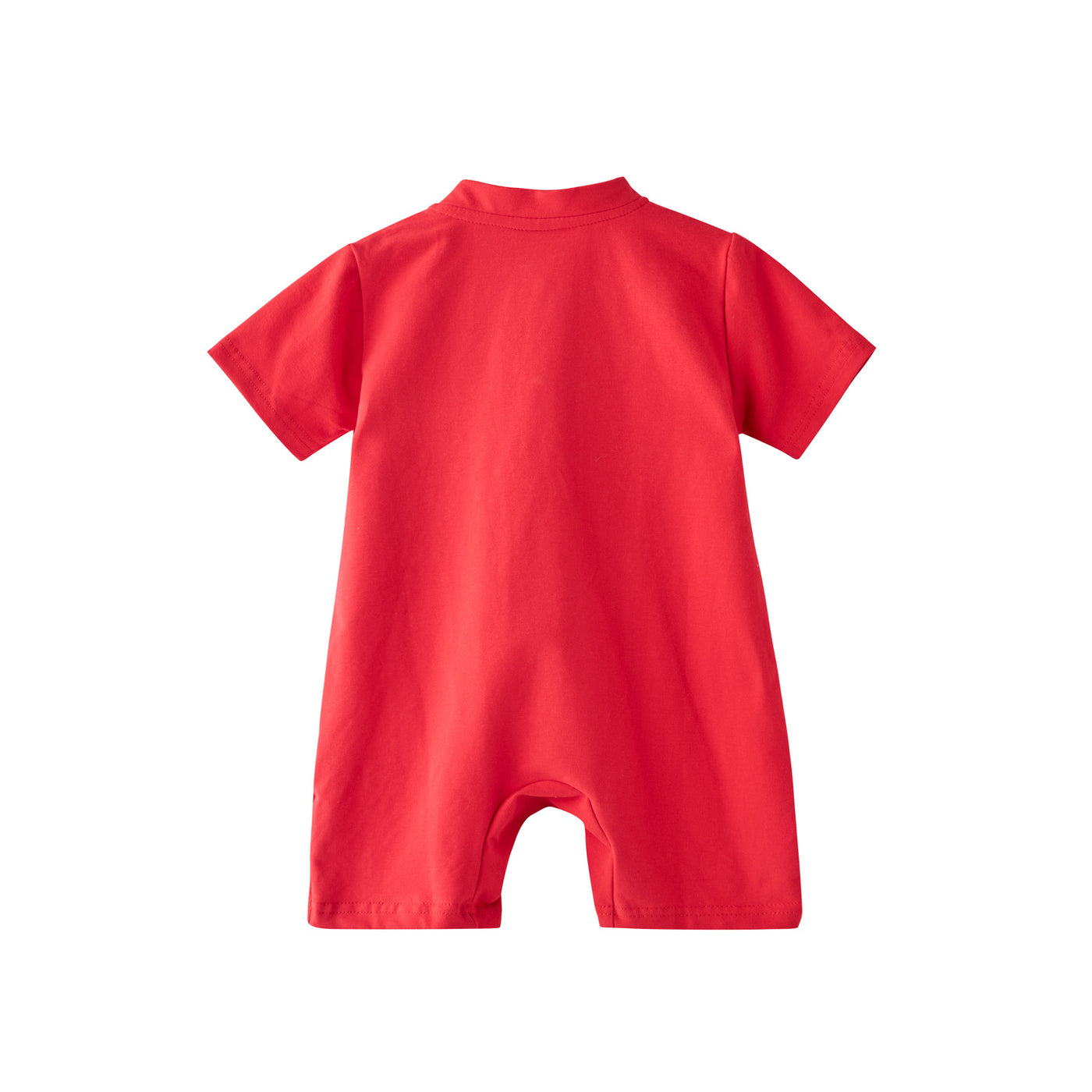 Baby Boy Red Cheongsam Romper Double Carp Fish - Little Kooma