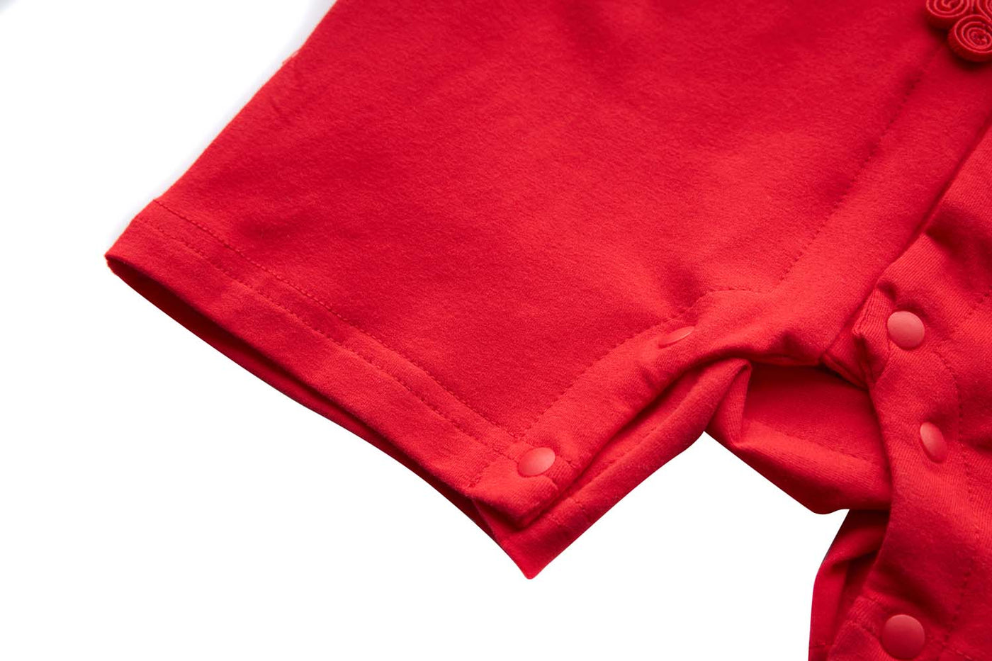 [BB04] Baby Boy Cheongsam Romper Ruyi Lock Red - Little Kooma