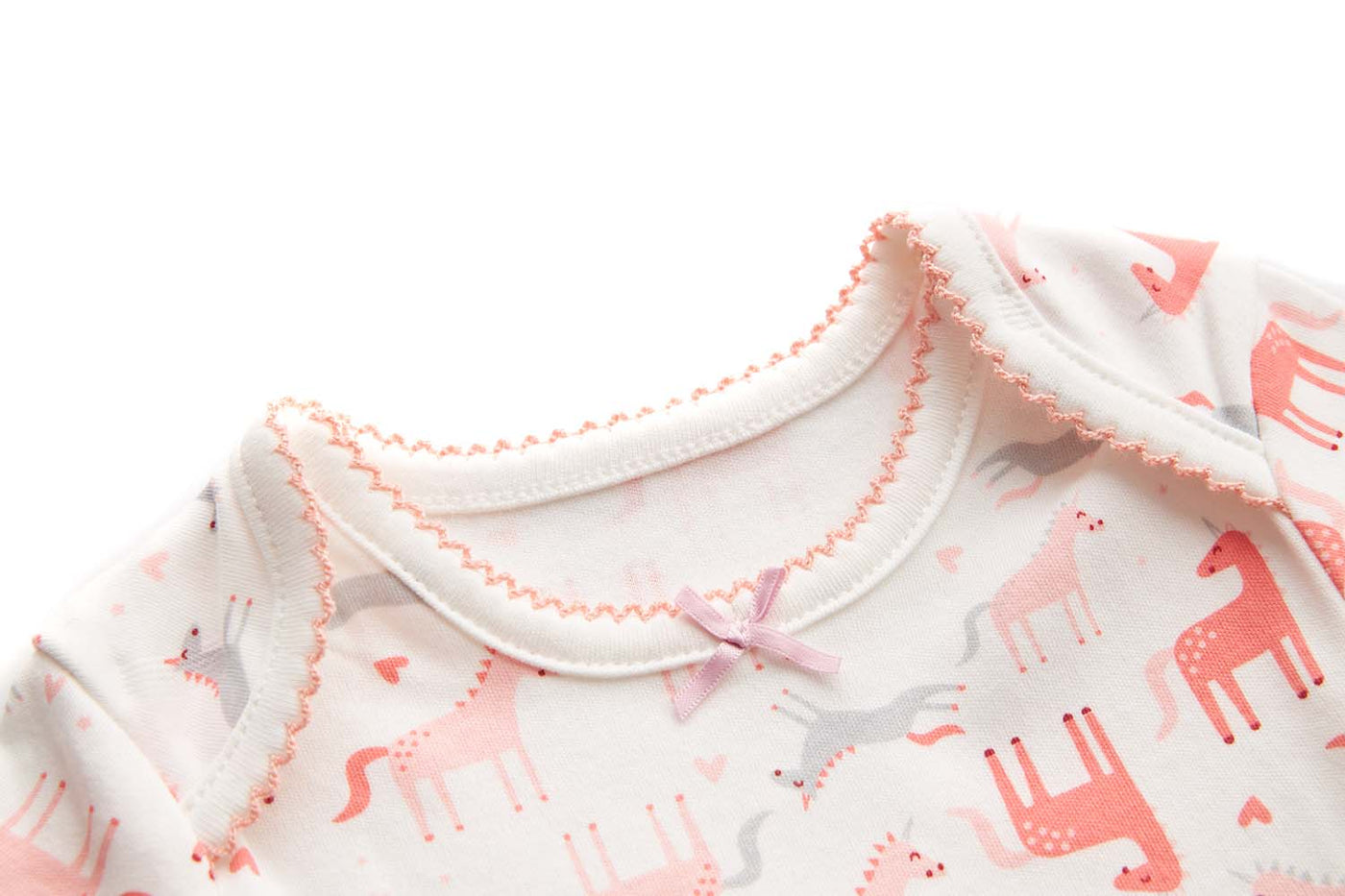 [ZBG02] Baby Girl White w Unicorn Bodysuit Dress n Pink Ruffled Cardigan 2 Pc Set - Little Kooma