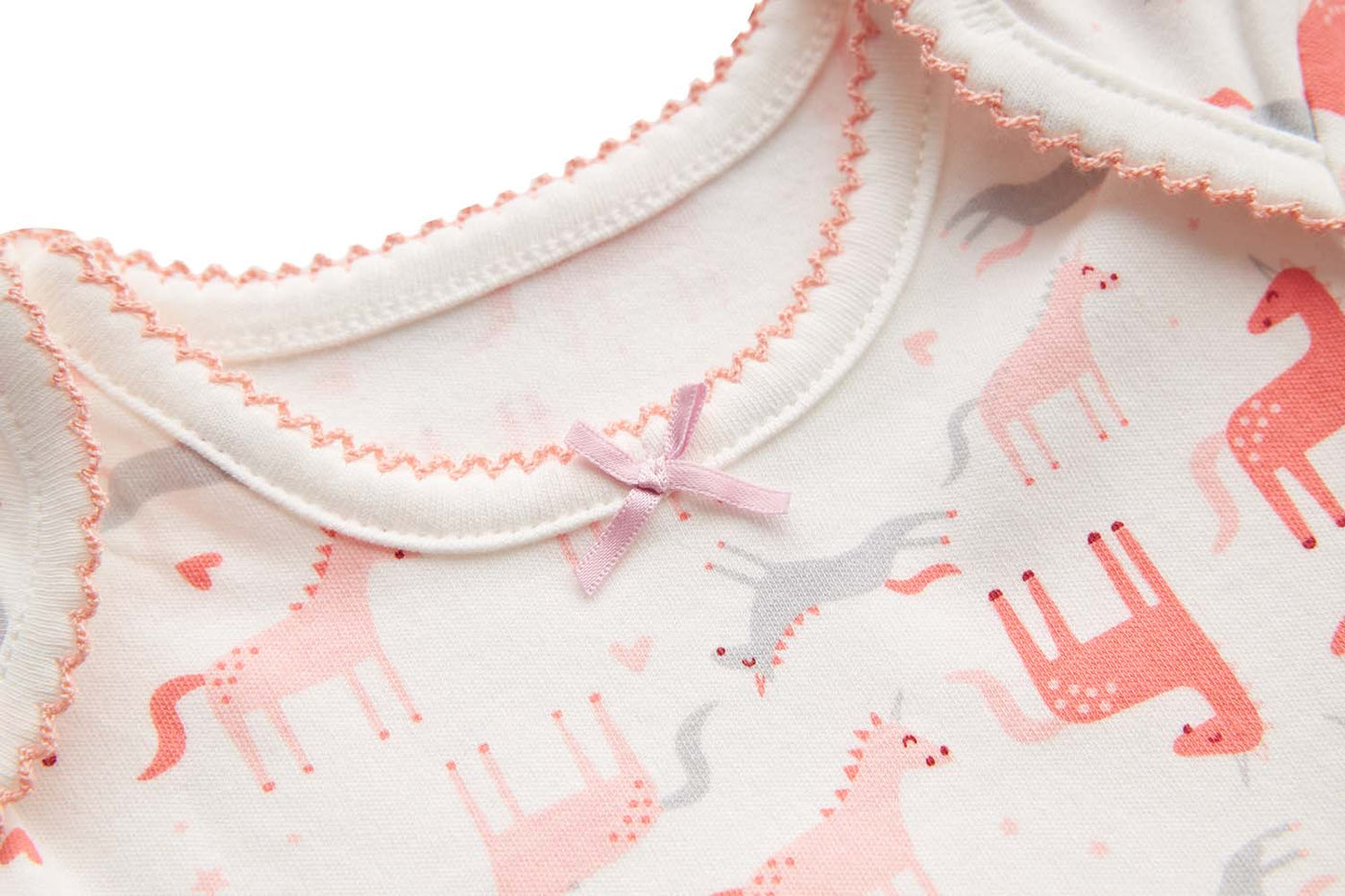 [ZBG02] Baby Girl White w Unicorn Bodysuit Dress n Pink Ruffled Cardigan 2 Pc Set - Little Kooma