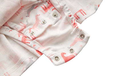 [ZBG02] Baby Girl White w Unicorn Bodysuit Dress n Pink Ruffled Cardigan 2 Pc Set - Little Kooma
