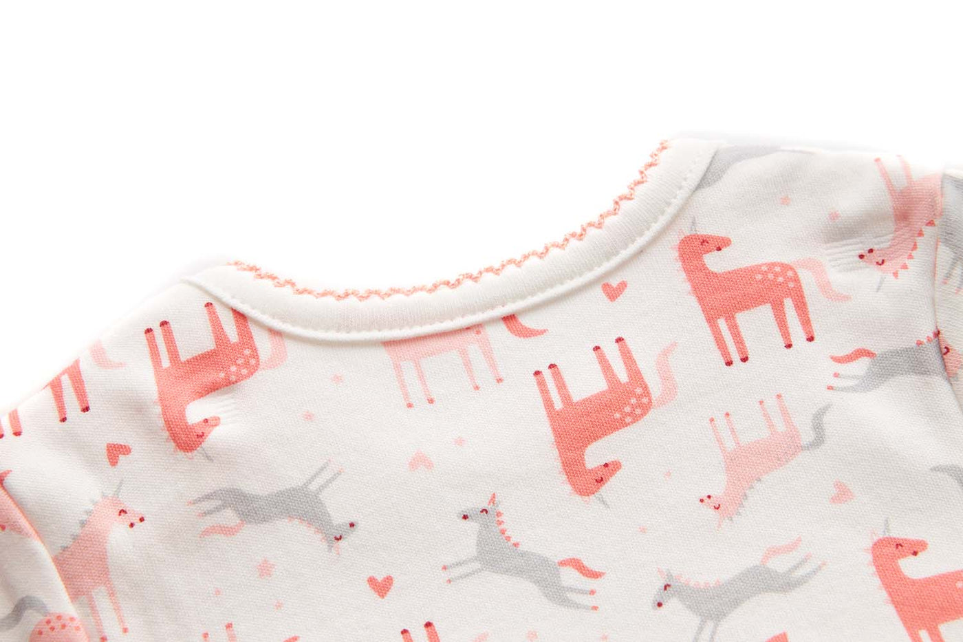 [ZBG02] Baby Girl White w Unicorn Bodysuit Dress n Pink Ruffled Cardigan 2 Pc Set - Little Kooma