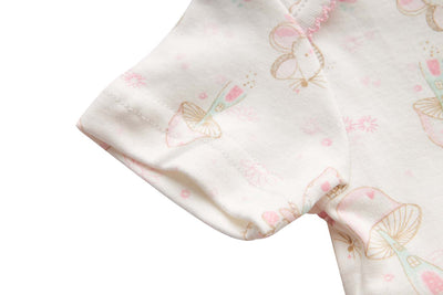 [ZBG06] Baby Girl White w Mouse Bodysuit Dress n Pink Ruffled Cardigan 2 Pc Set - Little Kooma