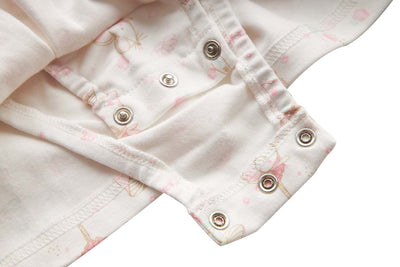 [ZBG06] Baby Girl White w Mouse Bodysuit Dress n Pink Ruffled Cardigan 2 Pc Set - Little Kooma