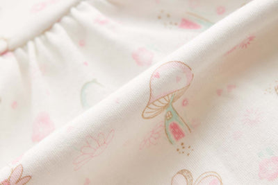[ZBG06] Baby Girl White w Mouse Bodysuit Dress n Pink Ruffled Cardigan 2 Pc Set - Little Kooma