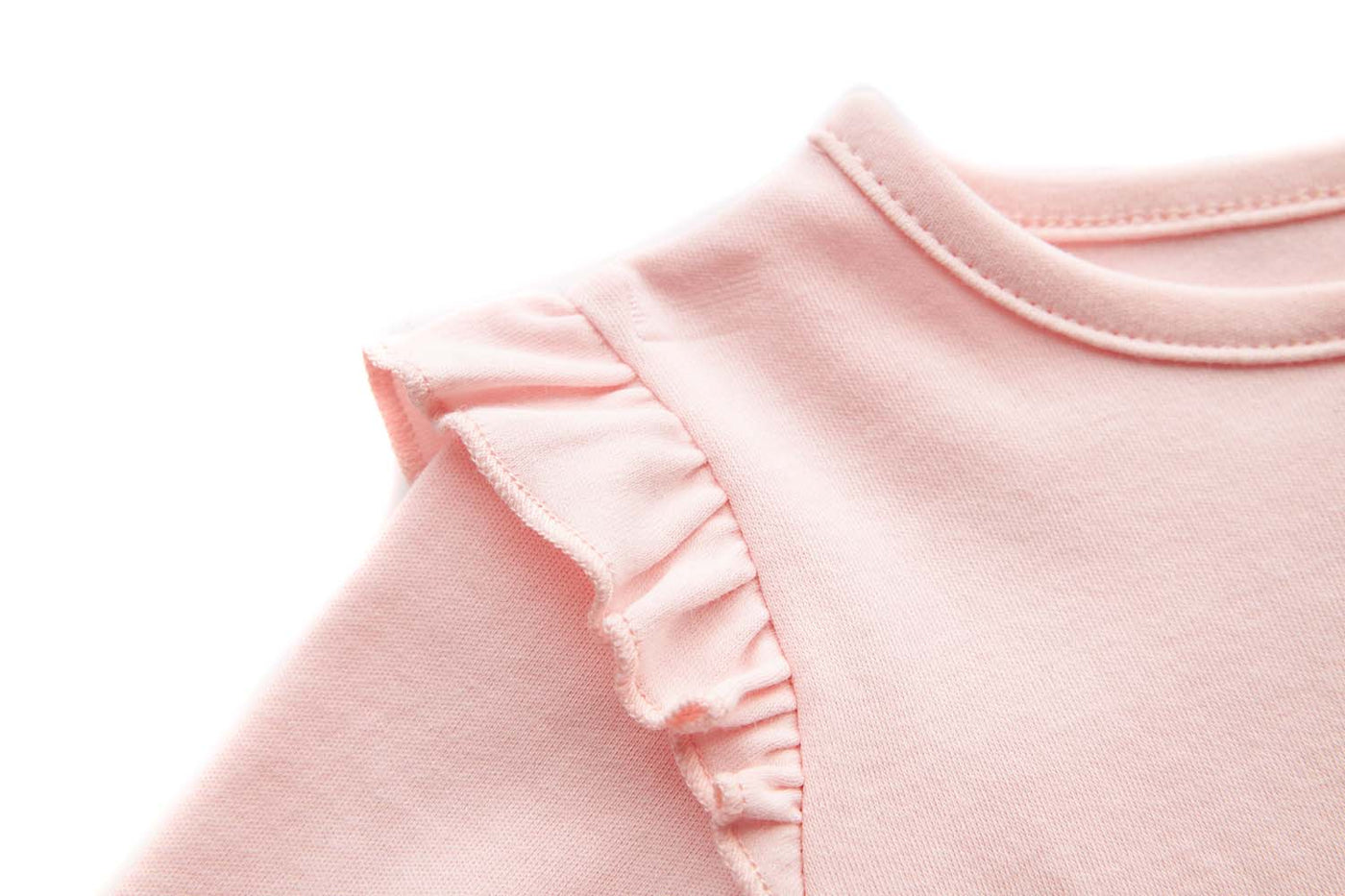 [ZBG06] Baby Girl White w Mouse Bodysuit Dress n Pink Ruffled Cardigan 2 Pc Set - Little Kooma