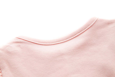 [ZBG06] Baby Girl White w Mouse Bodysuit Dress n Pink Ruffled Cardigan 2 Pc Set - Little Kooma