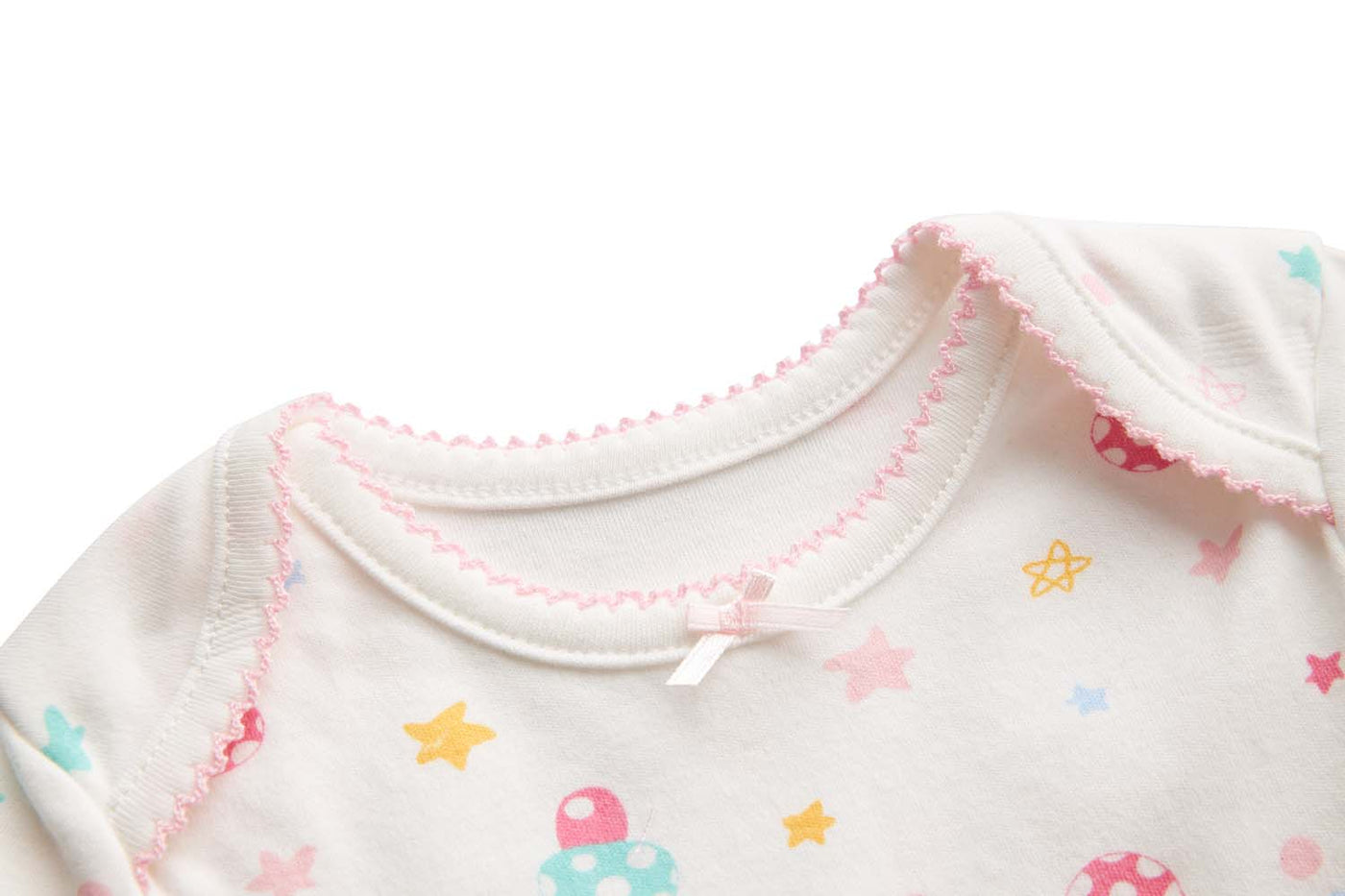 [ZBG01] Baby Girl White w Mushroom Bodysuit Dress n Purple Ruffled Cardigan 2 Pc Set - Little Kooma