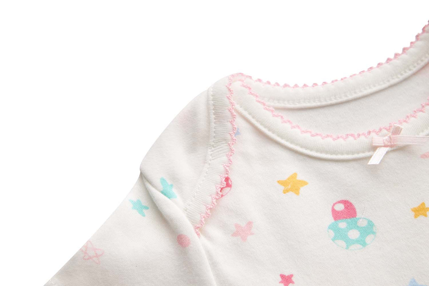 [ZBG01] Baby Girl White w Mushroom Bodysuit Dress n Purple Ruffled Cardigan 2 Pc Set - Little Kooma