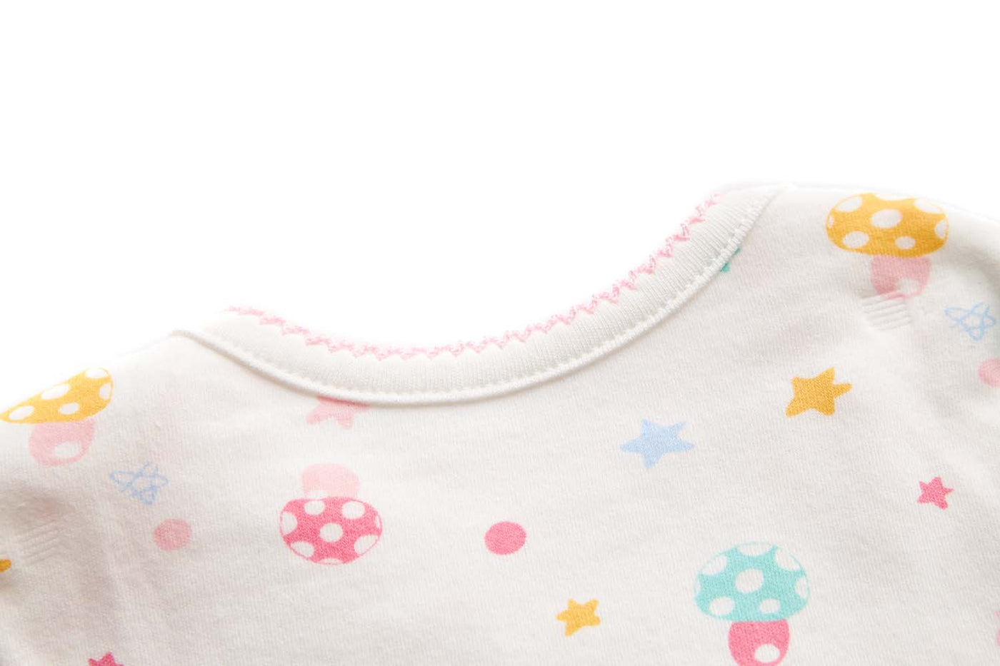 [ZBG01] Baby Girl White w Mushroom Bodysuit Dress n Purple Ruffled Cardigan 2 Pc Set - Little Kooma