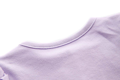 [ZBG01] Baby Girl White w Mushroom Bodysuit Dress n Purple Ruffled Cardigan 2 Pc Set - Little Kooma