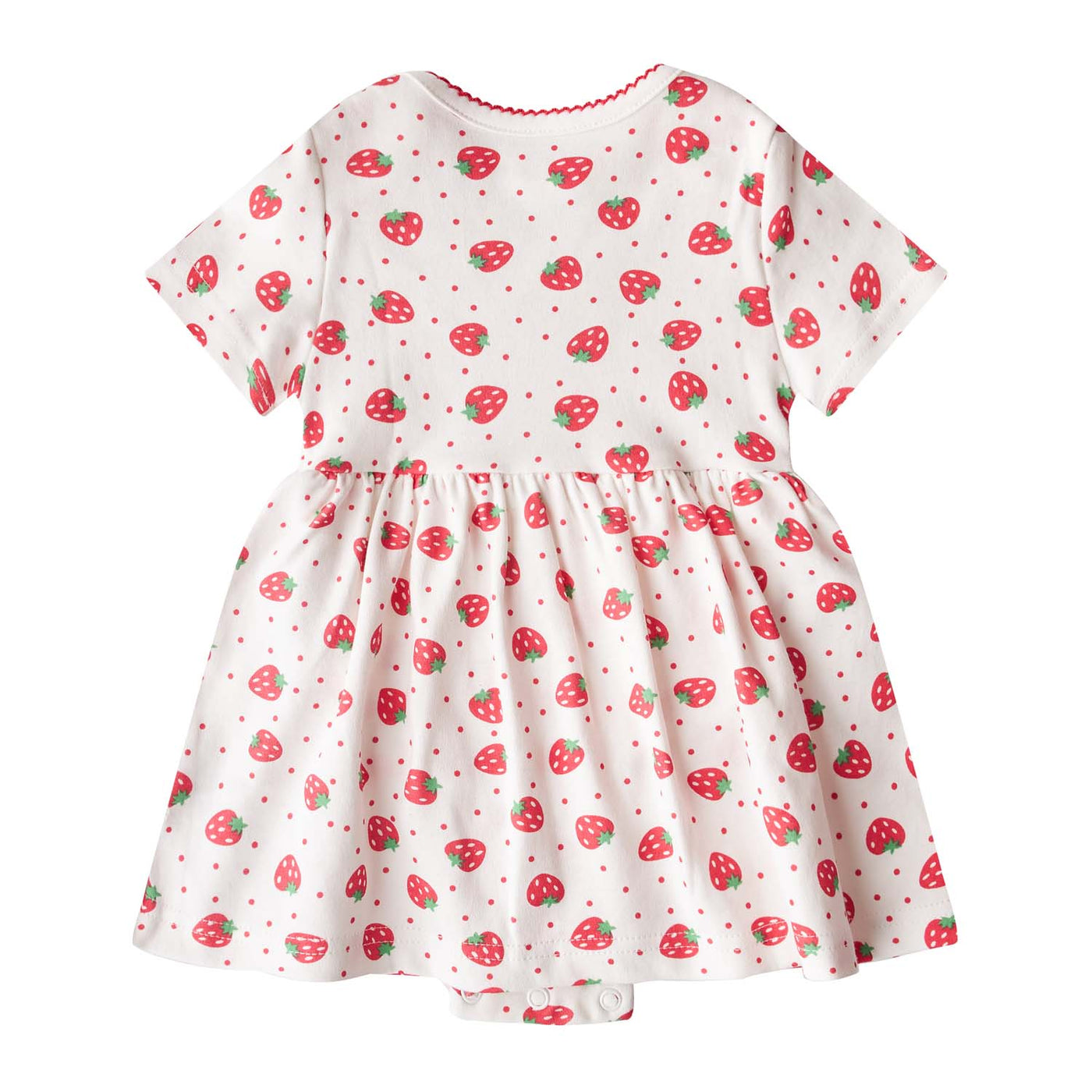 [ZBG05] Baby Girl Strawberry Bodysuit Dress n Pink Cardigan 2pc Set - Little Kooma