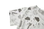 Baby Kimono Romper White w Jungle Animals - Little Kooma