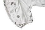 Baby Kimono Romper White w Jungle Animals - Little Kooma