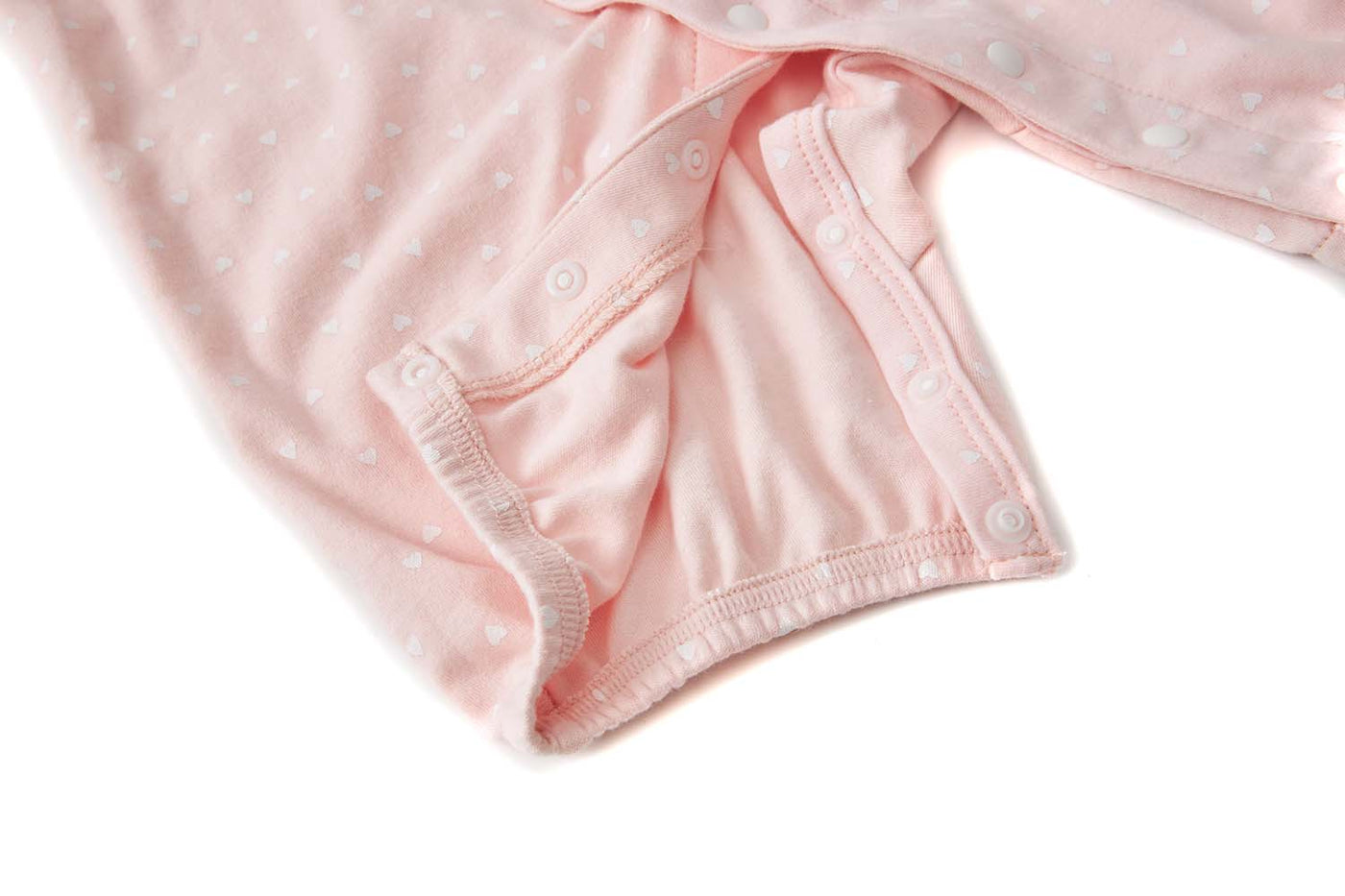 Baby Girl Kimono Romper Pink w White Dots Bear Hugs for Daddy - Little Kooma