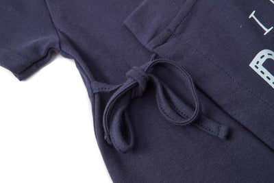 Baby Kimono Romper Dark Blue I Love My Daddy - Little Kooma