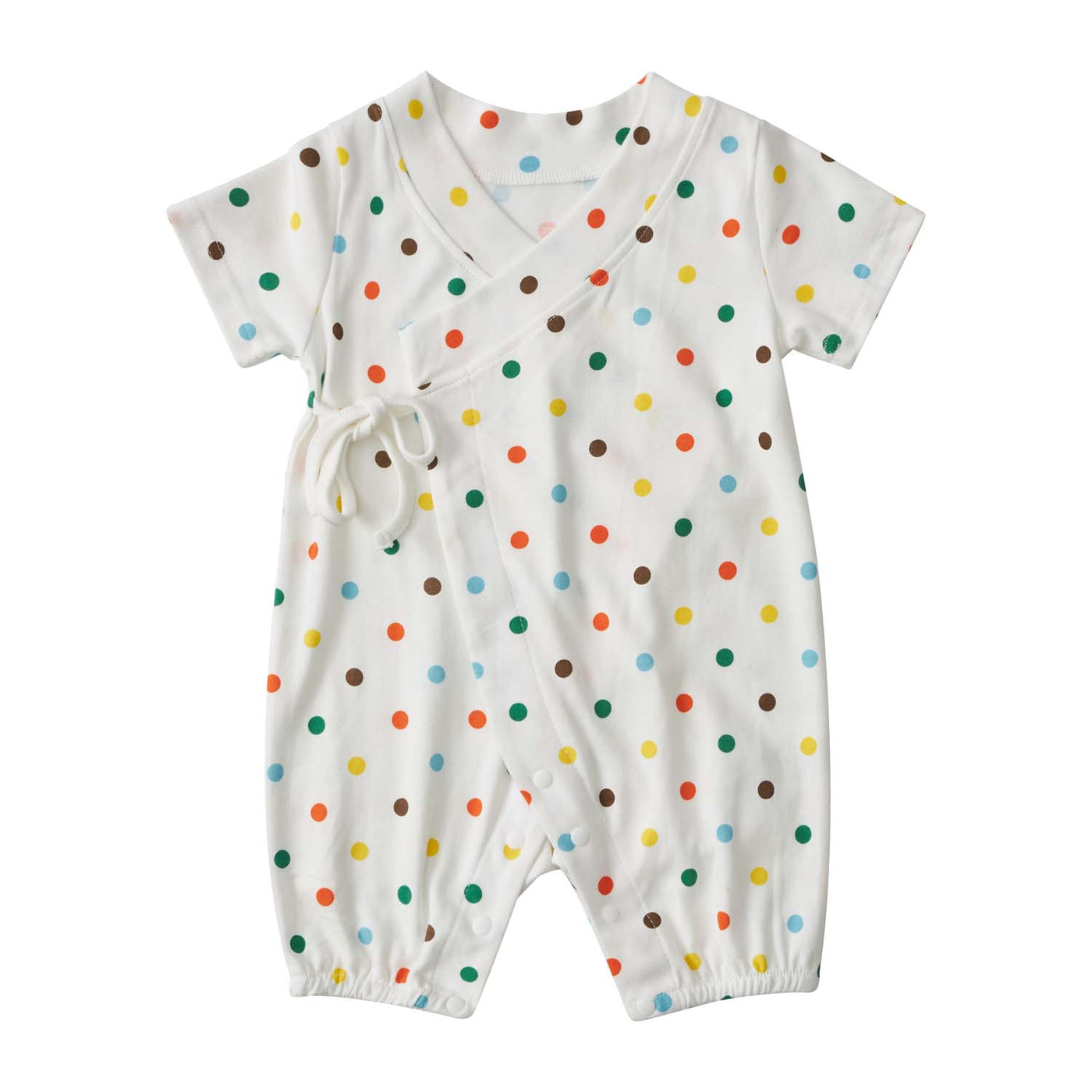 Baby Kimono Romper Colorful Polka Dots - Little Kooma