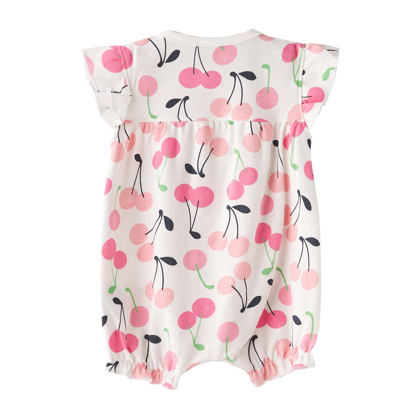 Baby Girl White w Pink Cherries Romper - Little Kooma