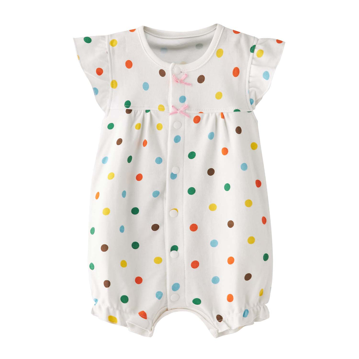 Baby Colourful Polka Dots Rainbow Romper - Little Kooma