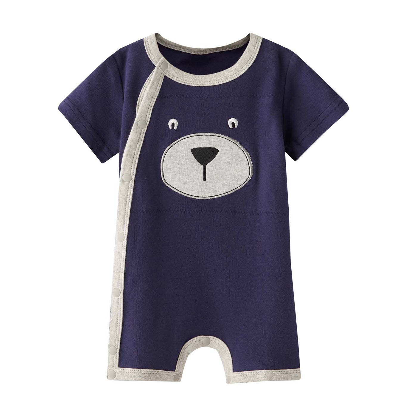 Baby Dark Blue Bear Romper - Little Kooma