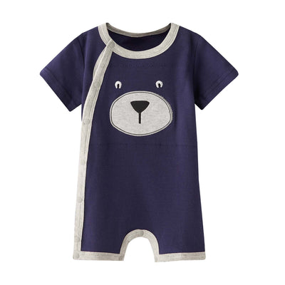 Baby Dark Blue Bear Romper - Little Kooma