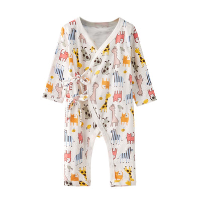 Baby Kimono Sleepsuit All In One Animals - Little Kooma