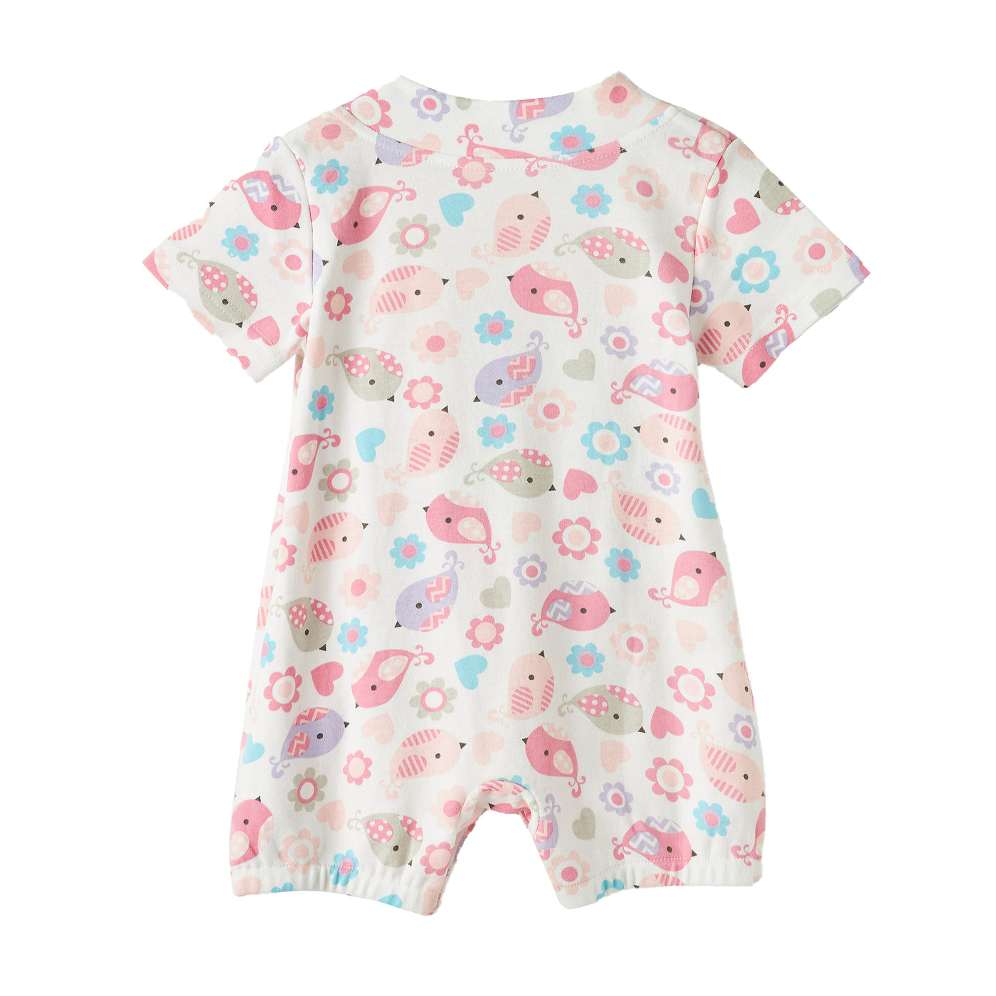 Baby Kimono Romper Pink Birds - 1118 - Little Kooma