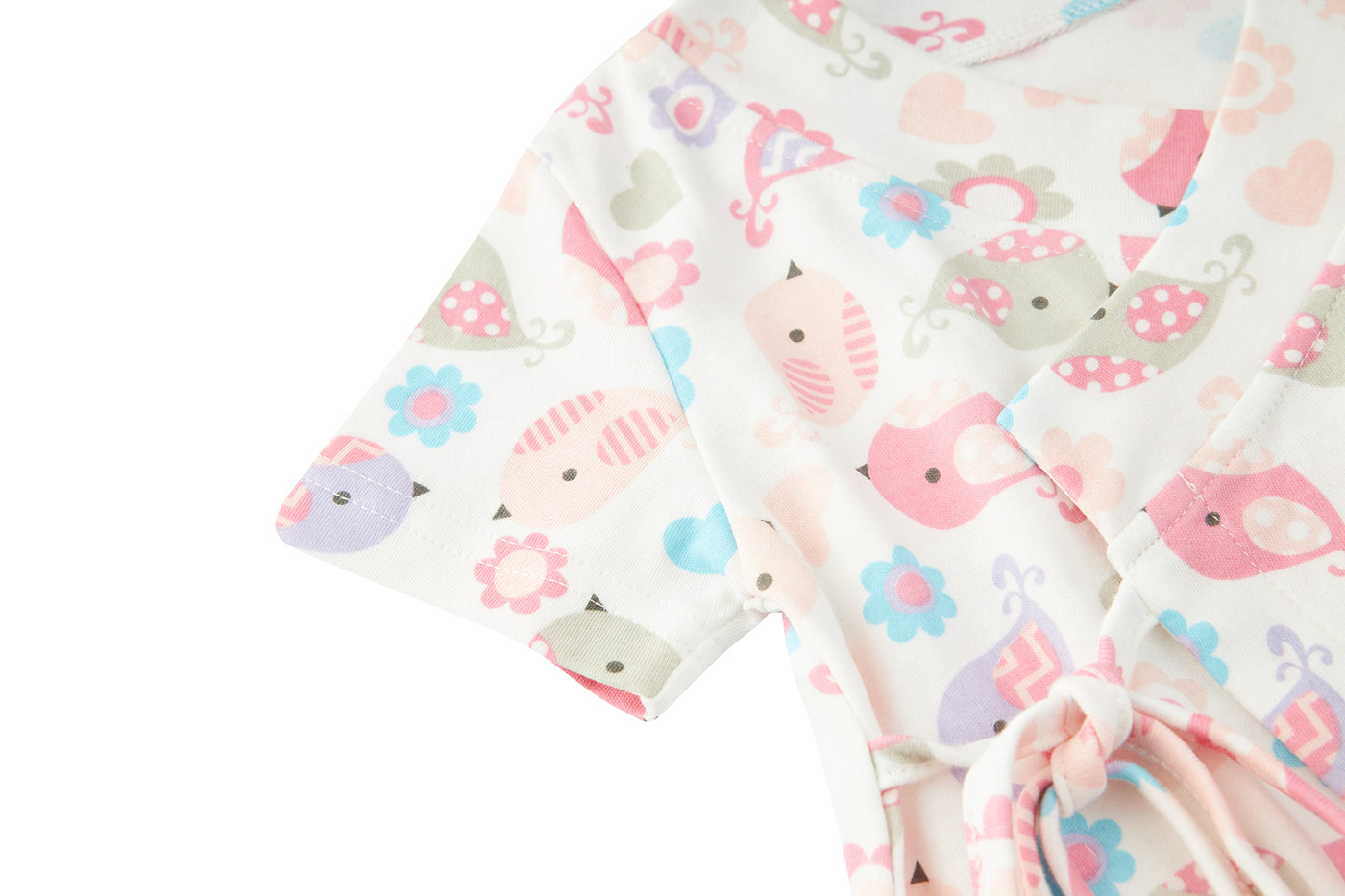 Baby Kimono Romper Pink Birds - 1118 - Little Kooma