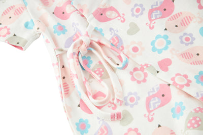 Baby Kimono Romper Pink Birds - 1118 - Little Kooma