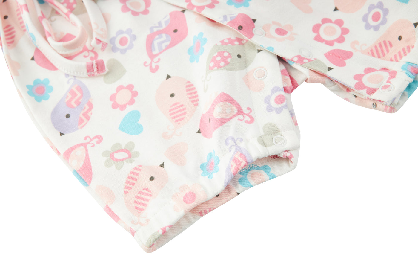 Baby Kimono Romper Pink Birds - 1118 - Little Kooma